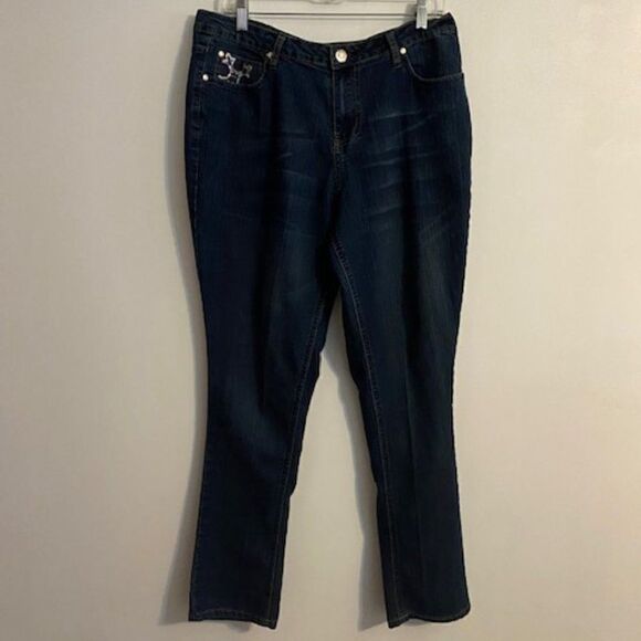 Brama Gold Denim - Brama Gold Jeans Co 5 pocket embellished denim, size 14